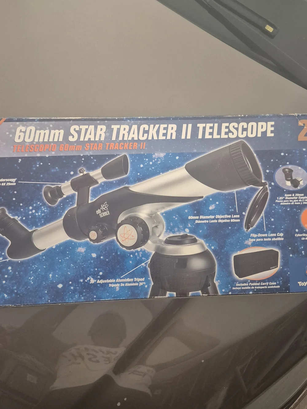 60mm Star Tracker II Telescope - Silver & Black
